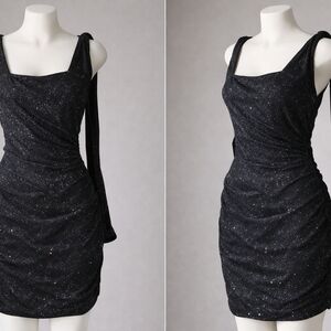 Elegant Black Glitter Dress